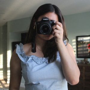 Blue Gingham Mini Dress